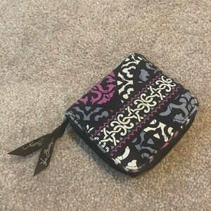 Vera Bradley Black and Purple Patterned Wallet